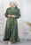 Classic Olive Silk Gown - XL
