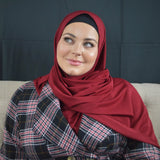 Royal Red 100% Knit Jersey Scarf
