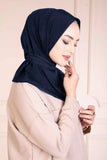 Back Clasp Amira Hijab: One-Piece Soft Jersey Black Hijab