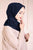 Back Clasp Amira Hijab: One-Piece Soft Jersey Black Hijab