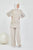 Cream Crepe Formal Suit: Elegant Two-Piece Ensemble