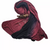 Amethyst Ombre: Maroon and Black Soft Cotton Jersey Scarf