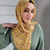 Summer Haze: Classical Flower Print Georgette Summer Hijab