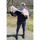 Silver Chiffon Scarf: Bubble Chiffon Georgette Blend