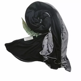 Smokey Ombre: Black and Grey Cotton Jersey Scarf