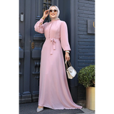 Maxi Dress - Leah A-Line Silk-Chiffon Dress