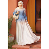 Serena Ombre Gown - Satin-Silk A-Line Maxi Dress