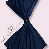 Premium Navy Blue Jersey Hijab