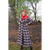 Plaid Maxi Cardigan in Red, Black & Cream Tones