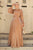 Eliana Gown - A-Line Dress with Crystal Belt, Puffed Shoulders & Balloon Sleeves