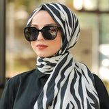 Zebra Print Scarf: Mink Cotton Comfort and Class